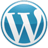 WordPress Logo -- blue in color, 100x100 in size