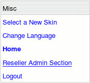 Switch to Reseller Admin