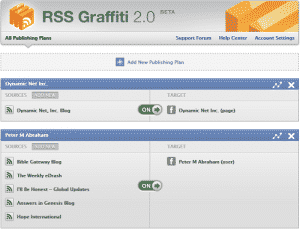 RSS Graffiti 2.0 Beta overview page